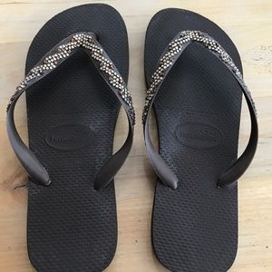 Havaianas Crystal flip flops/NWOT